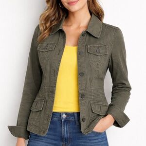 LOFT Utility Jacket in Army Green